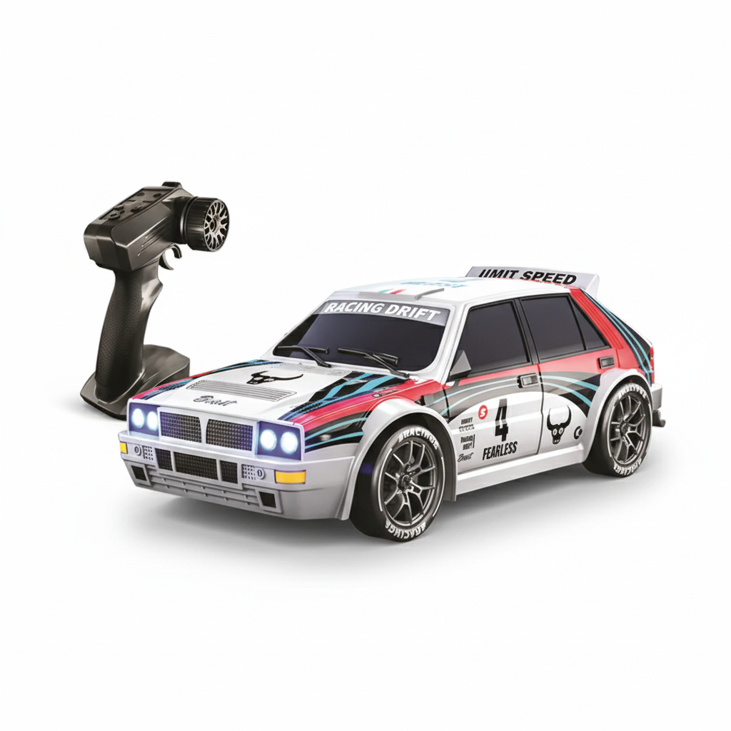 Auto da corsa Delta telecomandata scala 1:24 ricaricabile con cavo USB