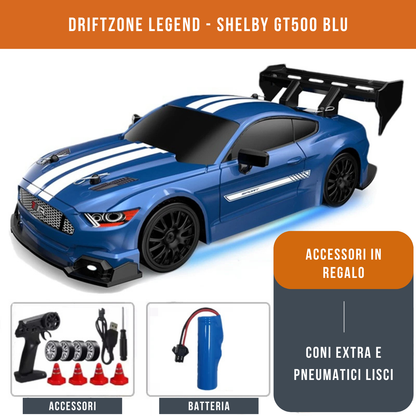 Auto da corsa Shelby GT500 telecomandata scala 1:24 ricaricabile con cavo USB