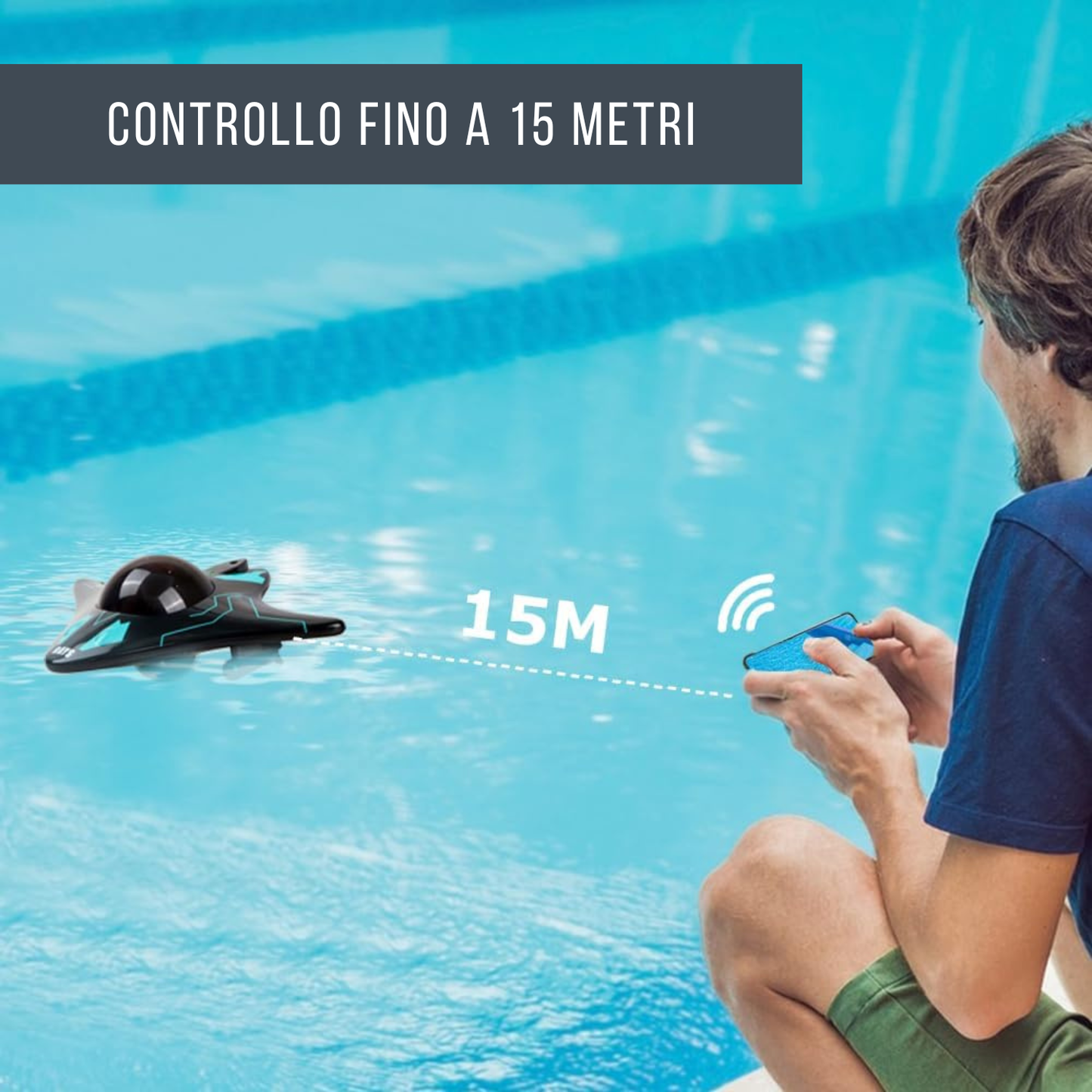 Drone mini subacqueo WI-Fi telecomandato da APP con telecamera HD in tempo reale - AquaCam