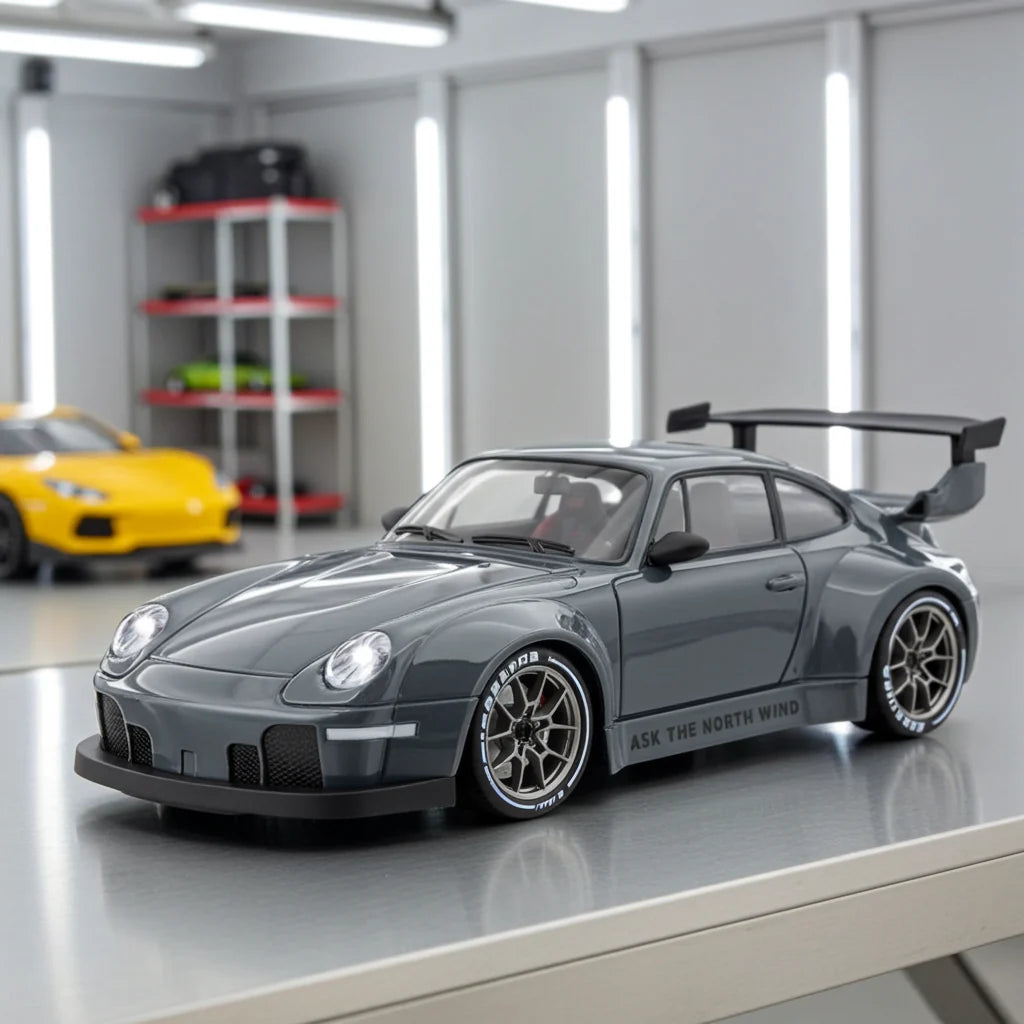 Auto da corsa 911 telecomandata scala 1:24 ricaricabile con cavo USB