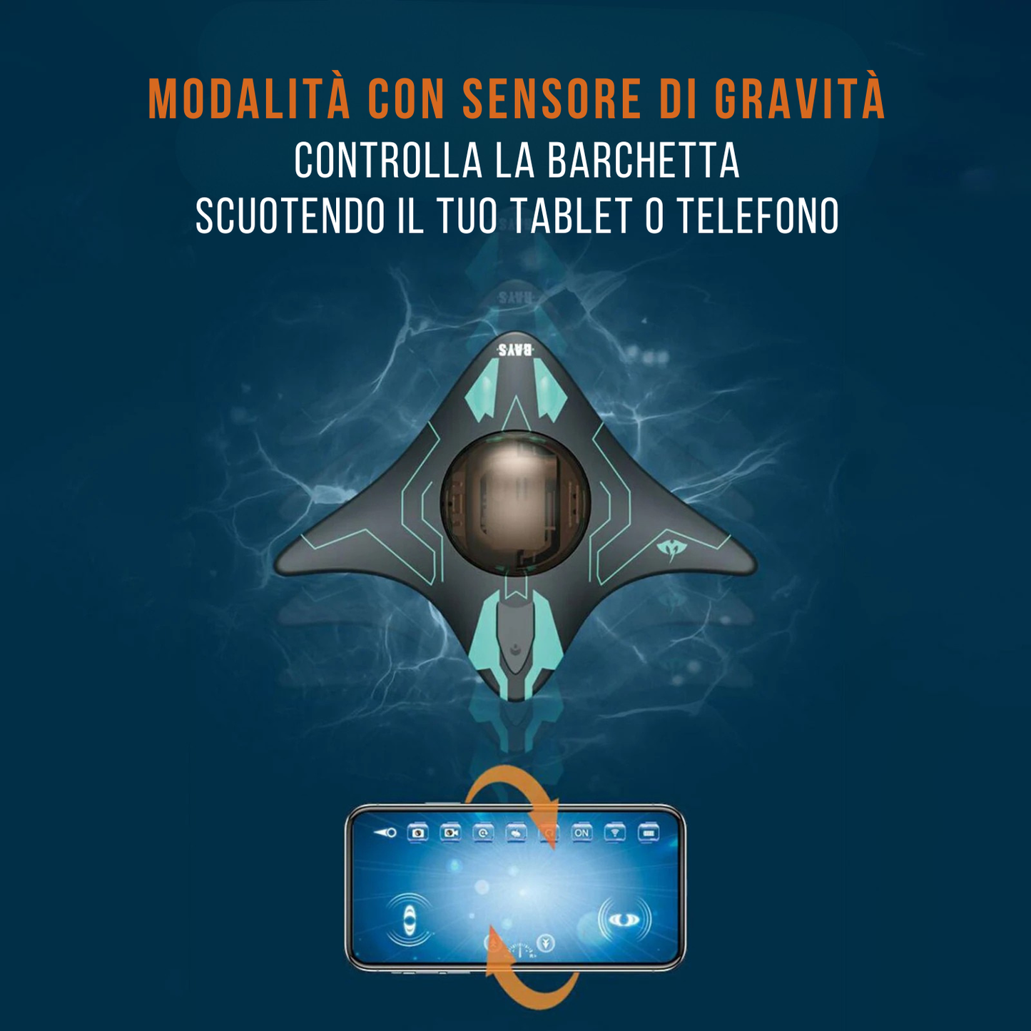 Drone mini subacqueo WI-Fi telecomandato da APP con telecamera HD in tempo reale - AquaCam