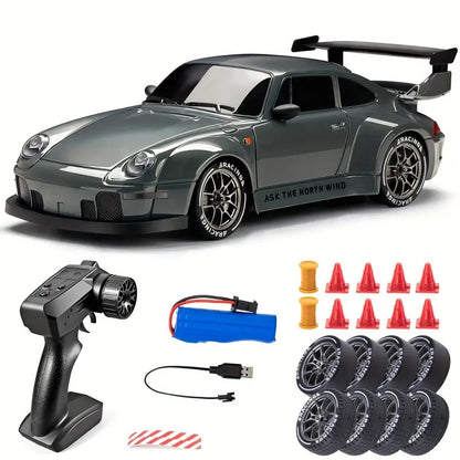Auto da corsa 911 telecomandata scala 1:24 ricaricabile con cavo USB
