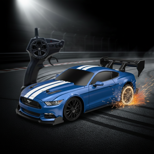 Auto da corsa Shelby GT500 telecomandata scala 1:24 ricaricabile con cavo USB